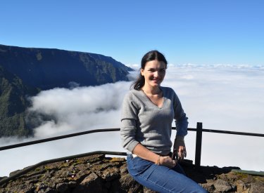Walking abouve the clouds in Reunion Island