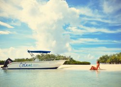 Ile Aux Cerfs & Waterfall On Catamaran Oceane