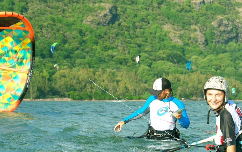 Kite Surfing at Le Morne Mauritius